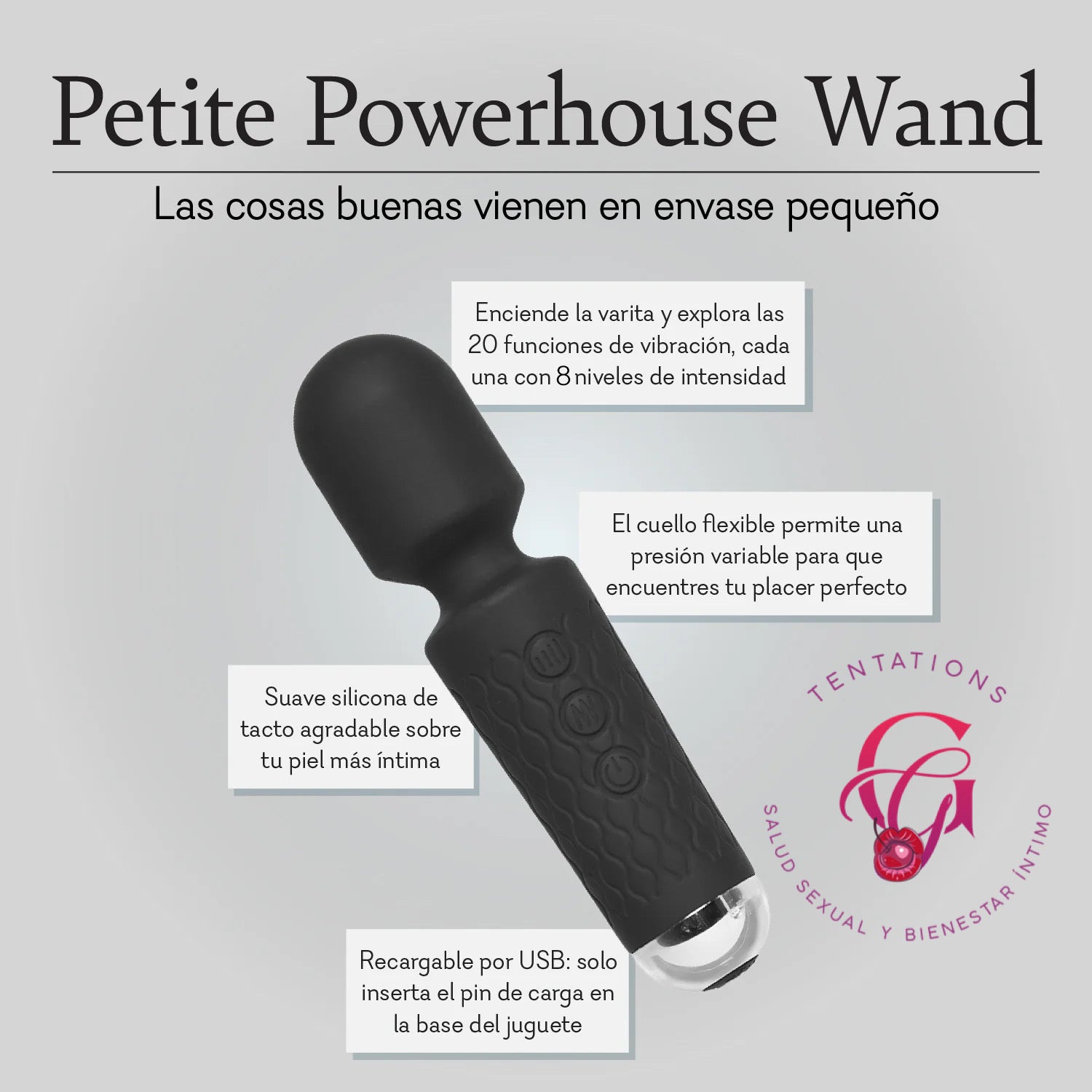 Petite Powerhouse Wand - Mini varita de masaje